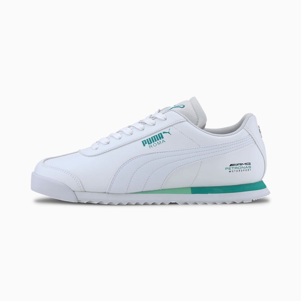 Puma Mercedes AMG Petronas Roma Férfi Motorsport Cipő - Fehér ( Hungary - NUGJR5971 )